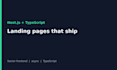 build a nextjs landing page in typescript