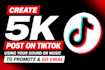 make 5,000 post on tiktok using your sound or music