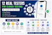 provider 12 testers for closed testing