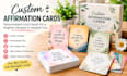 design custom affirmation cards and personalized card decks