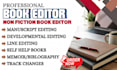 do nonfiction novel editing, developmental edit and proofreading