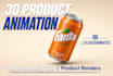make 3d product advertisement animation