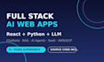 develop a full stack ai web app with react, python and llm