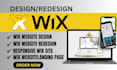design or redesign a professional wix website
