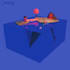 design custom 3d low poly floating island and diorama