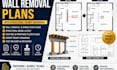 design wall removal plans with structural permit drawings