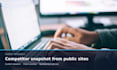 research your competitors from public websites
