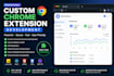 develop a custom chrome extension for browser automation