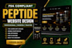 build peptide website, nutraceutical supplement store, ecommerce website design