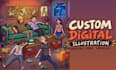 create custom digital illustrations and characters