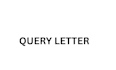 write query letter for your manuscript