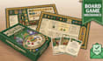 design board game mechanics visual graphics, cards, and box packaging