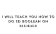 do 3d boolean modeling in blender hard surface and 3d modeling