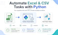 automate excel, CSV and data tasks with python