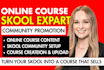 setup skool online course, skool online community, skool course creation