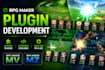 make custom rpg maker mv mz plugins, battle systems, mechanics, gameplay feature