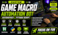create custom game macro, automation bot, autohotkey and python script, PC game