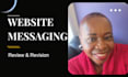 review and rewrite website messaging