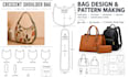 design any bag, purse, tote bag, techpack, wallet, handbag backpack patternmaker