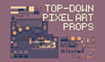 create topdown pixel art props, icons and environment assets