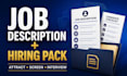 write a custom job description and hiring pack
