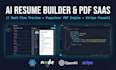 build ai resume builder saas web app in react js and node js