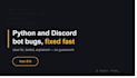 fix your python code error or discord bot bug in 1 hour