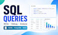 write sql queries and analyze your database