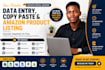 be executive virtual assistant for data entry copy paste amazon product listing