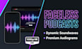 create a faceless podcast video with audiogram podcast and soundwave animation