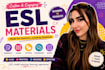 create custom esl worksheets and english learning materials