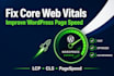 fix core web vitals and improve wordpress page speed lcp