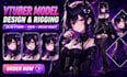 design 3d vtuber, 2d vtuber, vtuber model, vtuber riggling