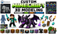 create custom minecraft blockbench 3d models, mobs, items and animations