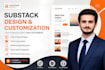 set up substack design and customization