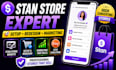 reedit stan store setup stan store website stan store marketing, etsy stan store
