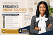 create engaging online course content, course video creation, lesson plan, ppt