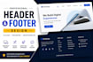 header and footer website designer