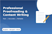 proofread, edit and write engaging content in english