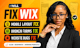 fix your wix website mobile layout, broken forms and bugs