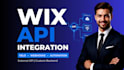 integrate external API via wix velo code, wix custom automation, wix booking