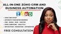 setup and customize zoho CRM zoho creator campaigns forms desk sites analytics