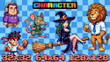 create pixel art characters, rpg sprite sheets, and 2d game animations