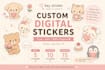 create cute custom digital stickers for you
