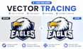 manually vectorize, redraw logo, or convert image to vector