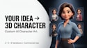 generate custom 3d pixar style ai art and characters using prompt engineering