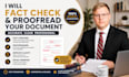 fact check document and proof read errors