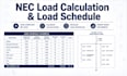 nec load calculation, load schedule and demand factor analysis