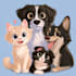 cute disney style pet portrait