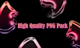 create custom 3d liquid chrome shapes and png asset pack